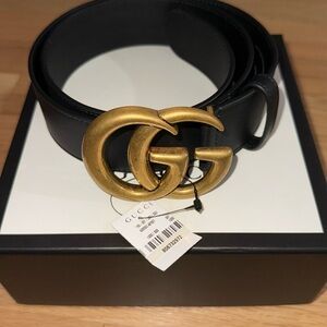 Gucci double G leather belt size 80